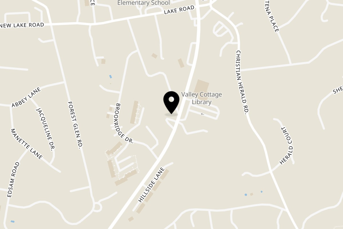 Map showing the location of The Pieman Pizza on 107 NY-303 in Valley Cottage